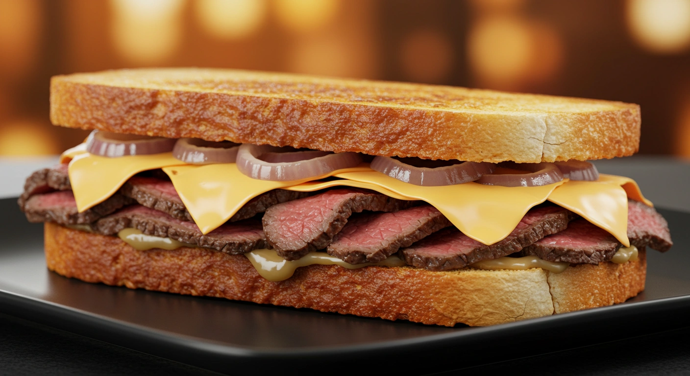 Shaved Steak Cheese and Onion Sandwiches - tertiary view